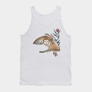 Flying owl design Tank Top